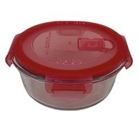 Contenedor Krea Hermético Vidrio Redondo 0.6L