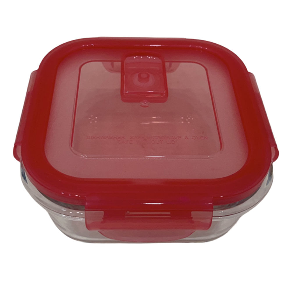 Contenedor Krea Hermético Vidrio Cuadrado 0.75L