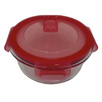 Contenedor Krea Hermético Vidrio Redondo 0.95L