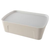Caja Krea Organizadora Plástico Solida 14L Arena Letras