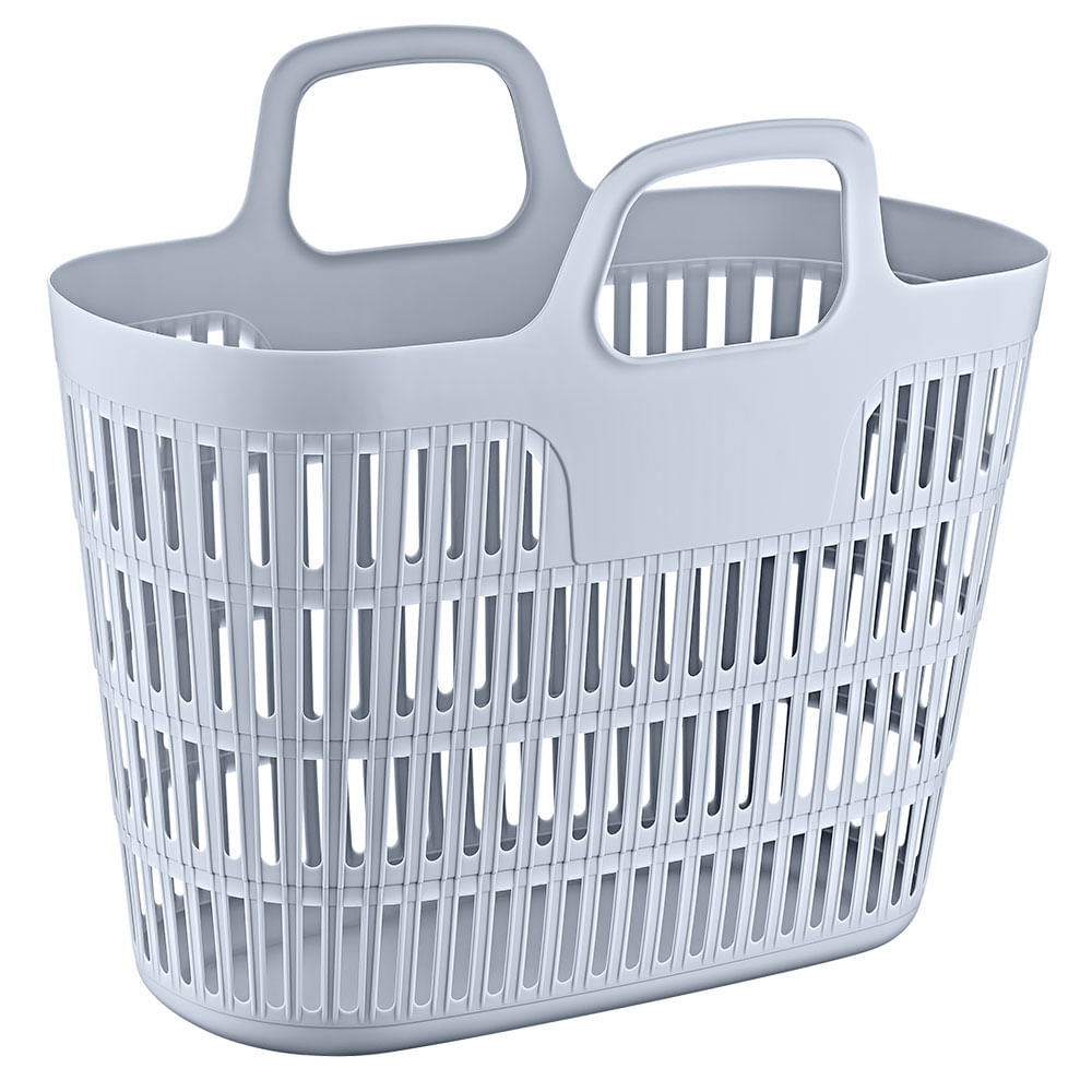 Cesto Hamper Krea Bolo Calado 25L Gris