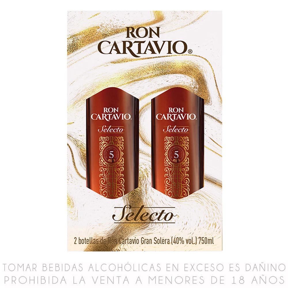 Twopack Ron Cartavio Selecto 5 Años Botella 750ml