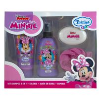 Set de Baño Minnie: Shampoo + Colonia + Jabón en Barra + Esponja