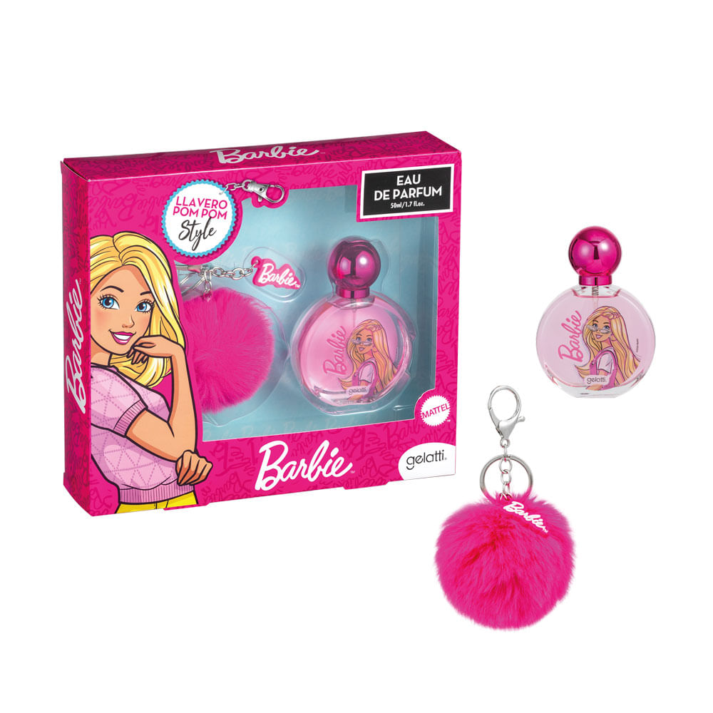 Set Barbie: Eau de Parfum 50ml + Llavero Pom Pom