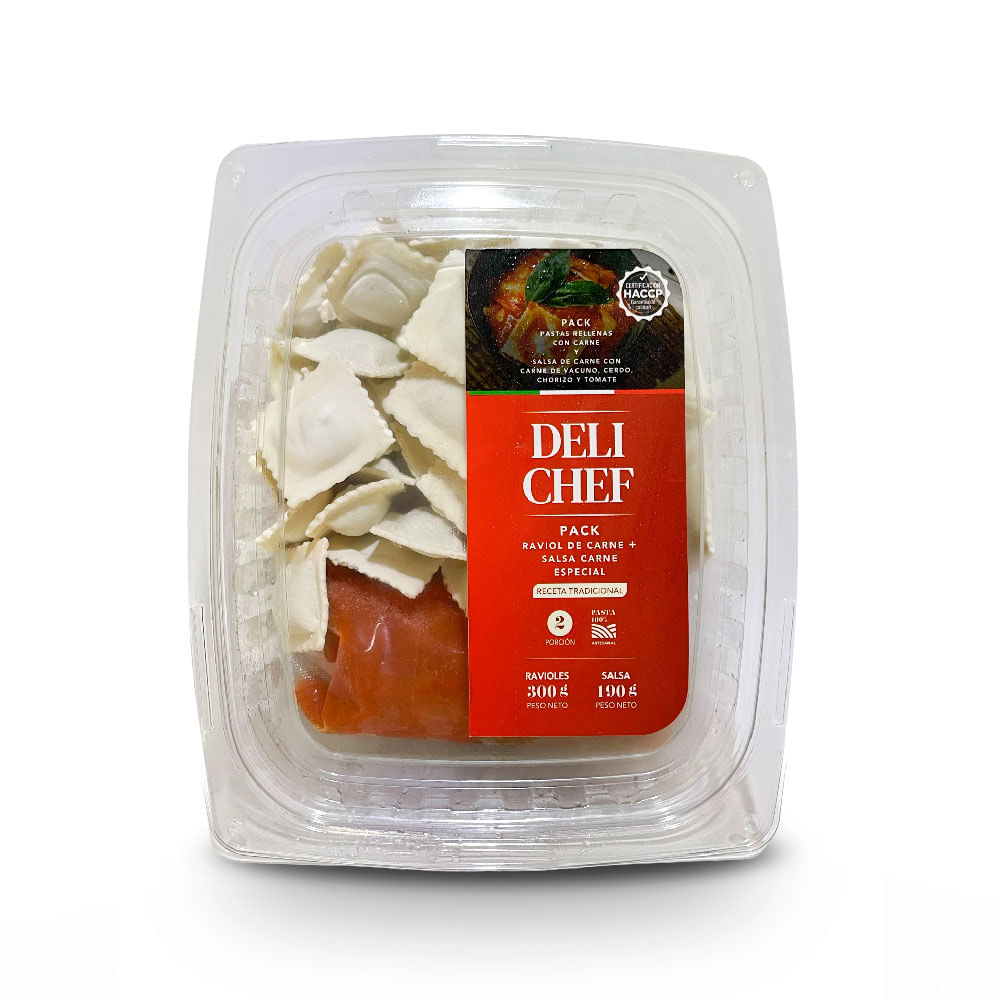 Pack Deli Chef: Ravioles de Carne 300g + Salsa Especial 190g