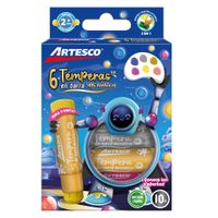 Tempera en Barra Artesco 10g Metálico 6un