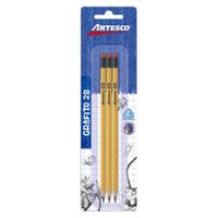 Blist Lápiz Triangular Artesco Amarillo 2B 3un