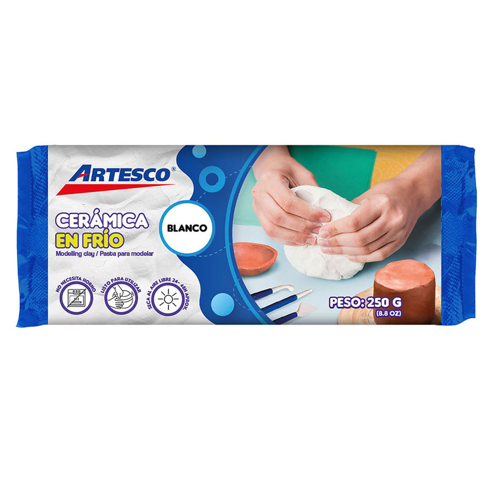 Cerámica en Frio Artesco en Barra Blanco 250g