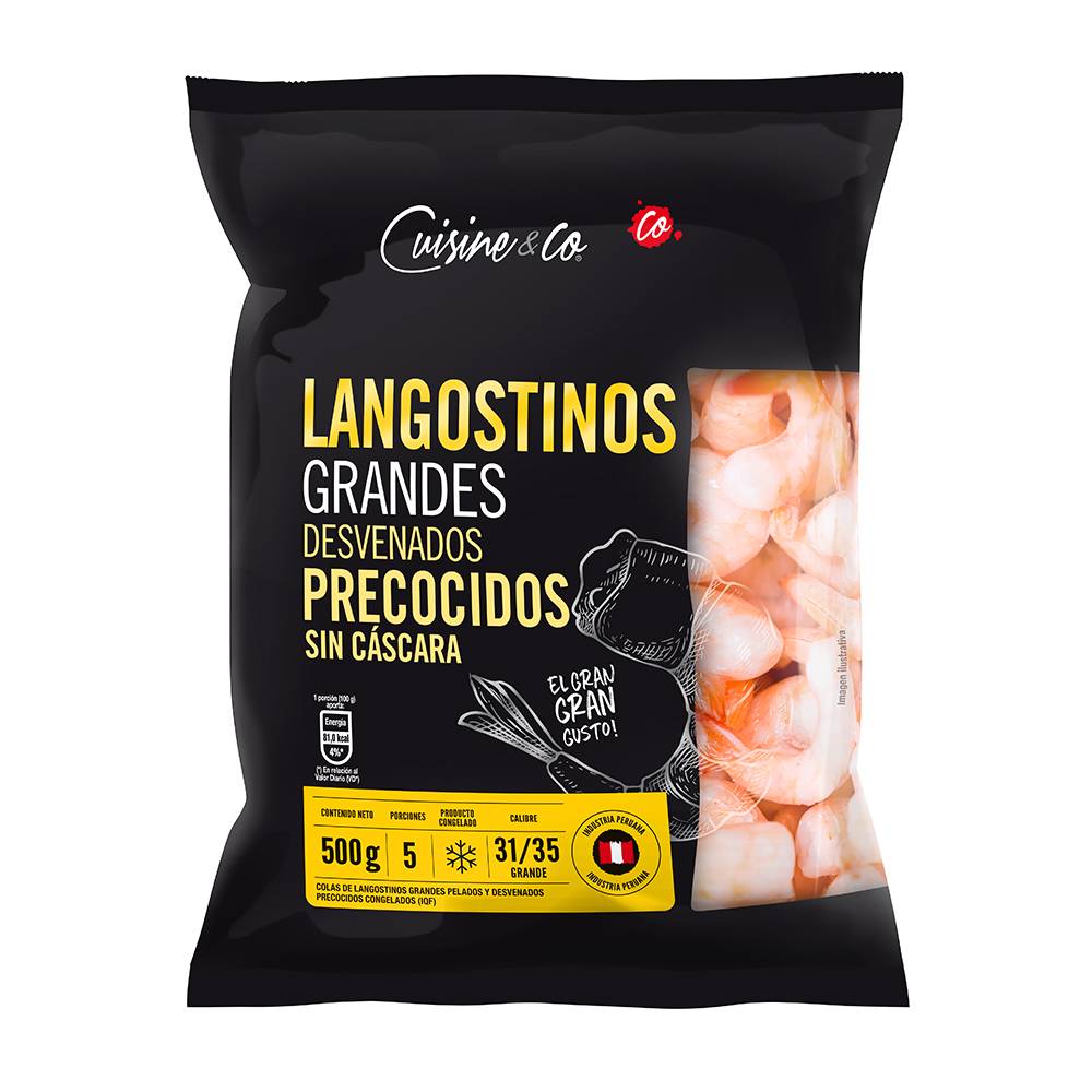Langostinos Grandes Precocidos Cuisine & Co 500g