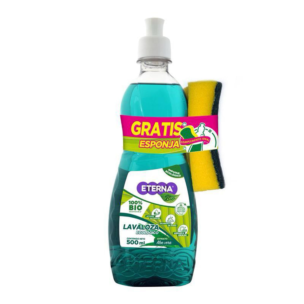 Lavavajillas Eterna Bio 500ml + Esponja