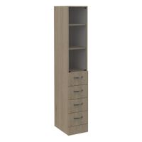Torre Baño Tuhome Vanguard 4 Cajones Rovere Blanco