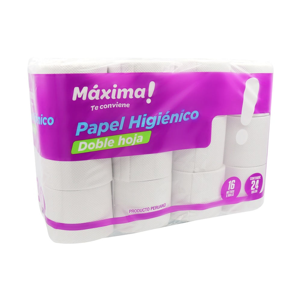 Papel Higiénico Doble Hoja Máxima 24un