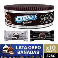 Galletas Rellenas Oreo Bañadas Lata 328g