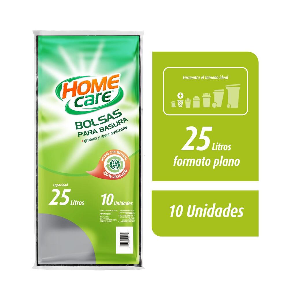 Bolsa de Basura 25L Home Care 10un