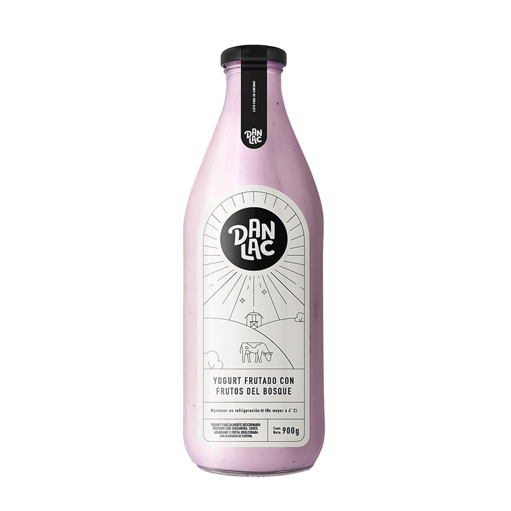 Yogurt Frutado con Frutos del Bosque Danlac Botella 900g