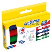 Plumón Layconsa Pizarra 123 4un Color Basic