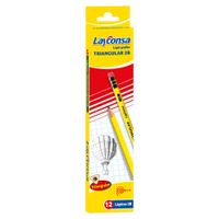 Lápiz Layconsa Grafito Amarillo 2B 12un