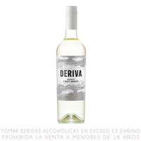 Vino Blanco Orgánico Pinot Grigio Deriva Botella 750ml