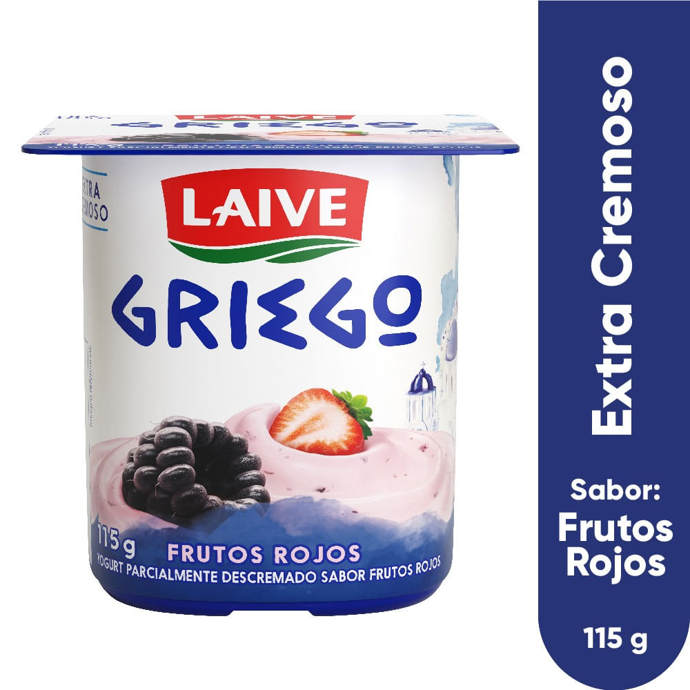 Yogurt Laive Griego Frutos Rojos 115g