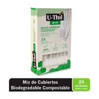 Mix de Cubiertos Descartables U-Thil 24un