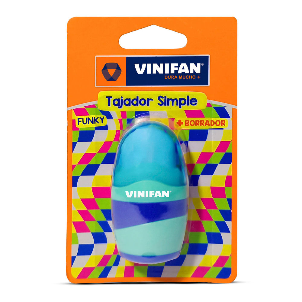 Tajador Vinifan Simple Funky con Borrador Blister 1un