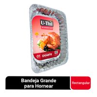 U-Thil Bandeja Rectangular Grande para Hornear Descartable