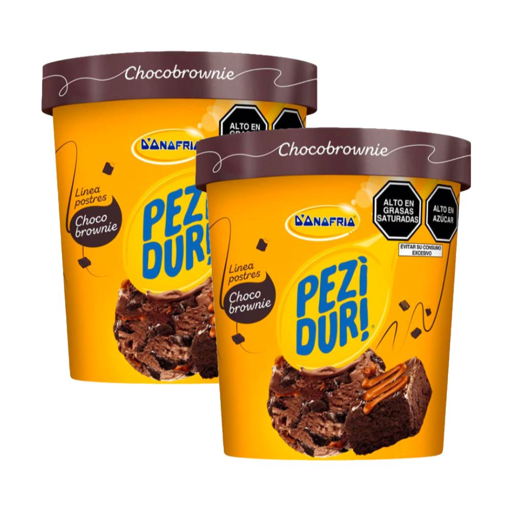 Twopack Helado de Crema Peziduri Choco Brownie 900ml