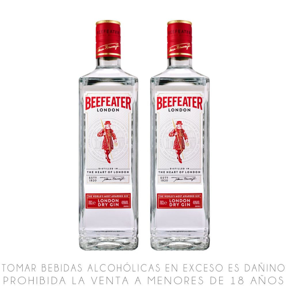 Twopack Gin Beefeater London Dry Botella 700ml