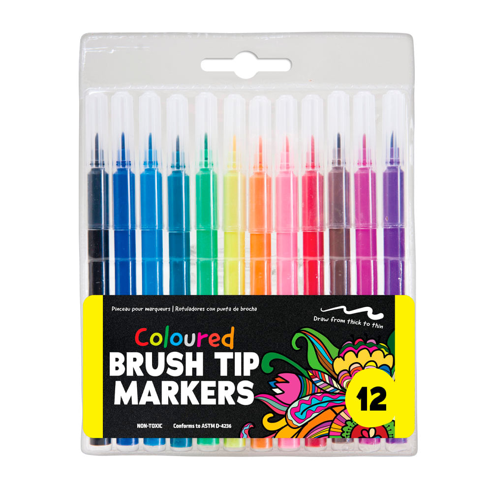 Marcadores Brush Tip Makers 12 Pack