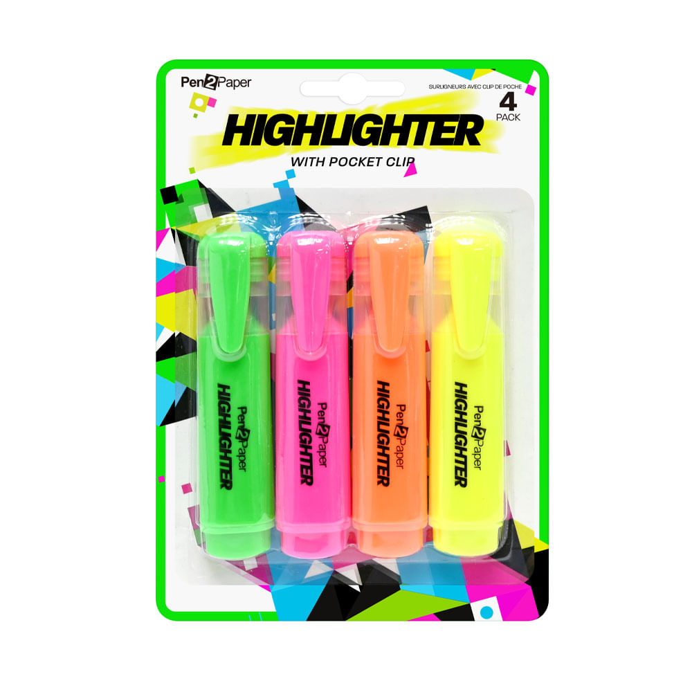 Resaltador Highlighters Mixed 4 Pack