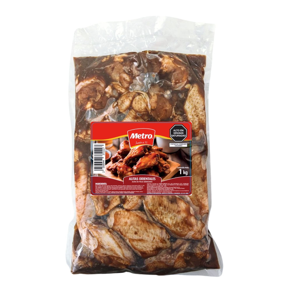 Alitas de Pollo Oriental Metro 1kg