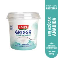 Yogurt Laive Griego Original Sin Endulzar 800g