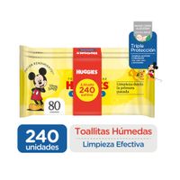 Tripack Toallitas Húmedas Huggies Limpieza Diaria 80un