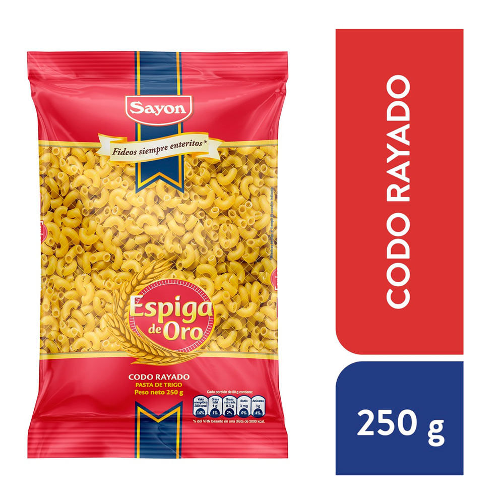 Codo Rayado Espiga de Oro 250g
