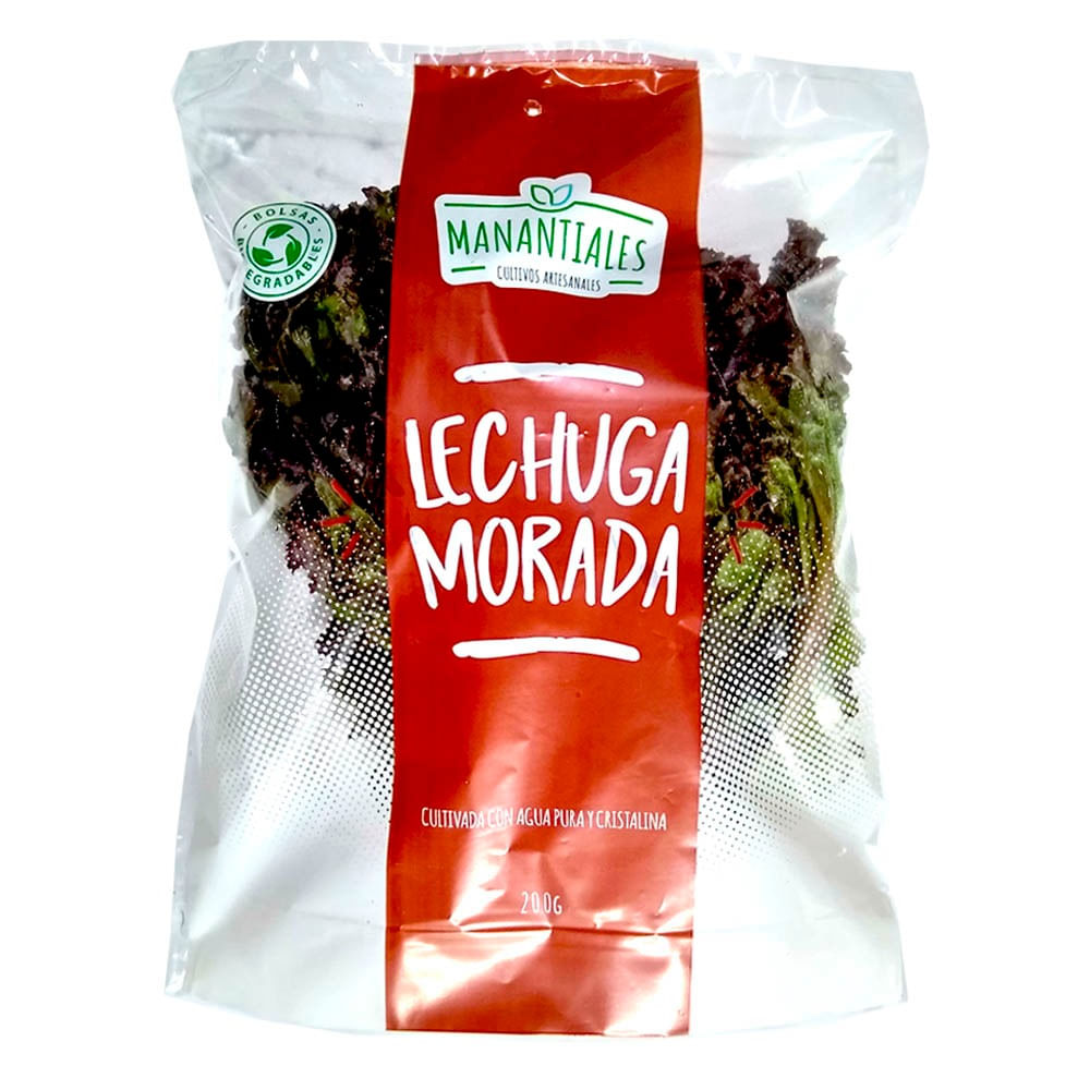 Lechuga Morada Manantiales 200g