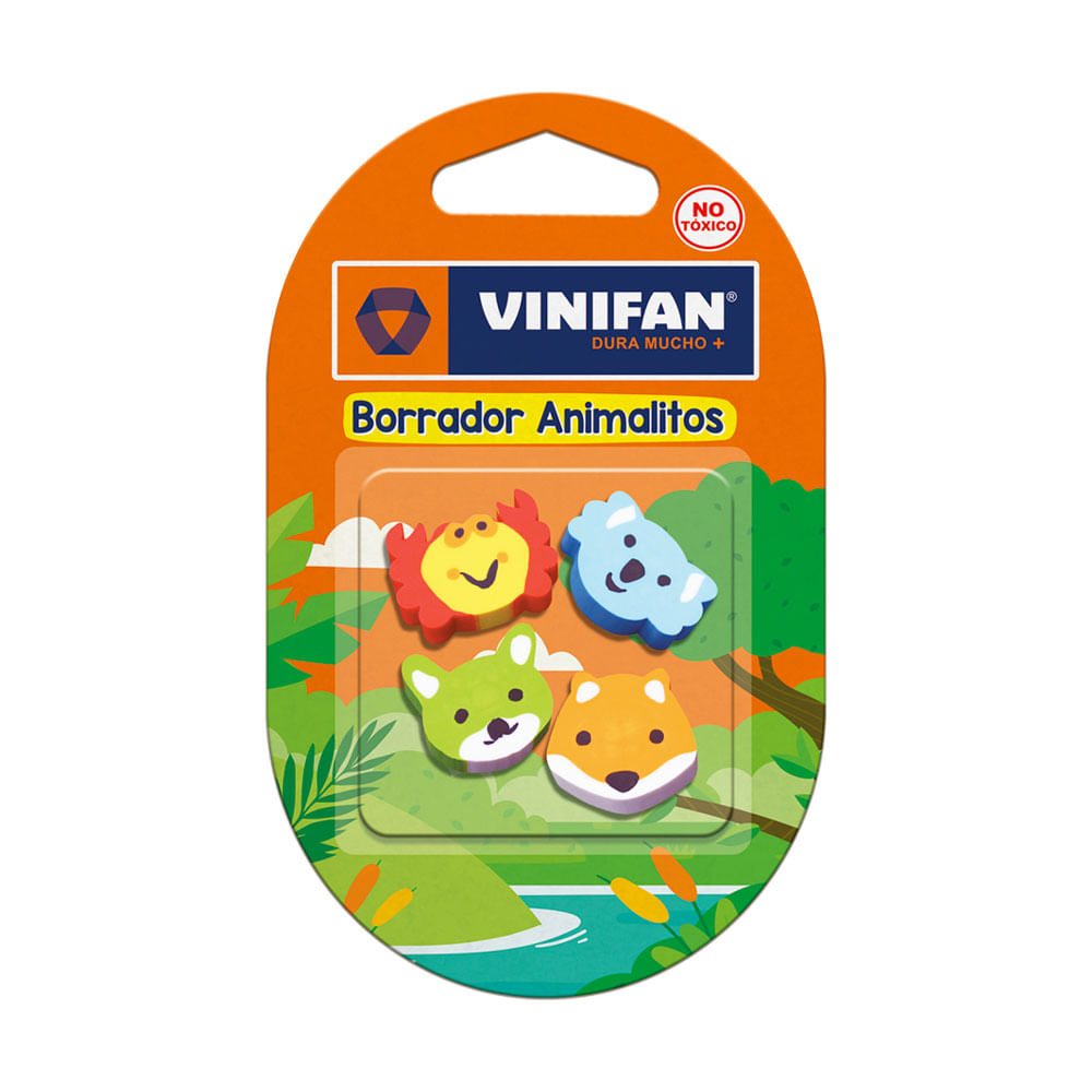 Borrador Vinifan Animalitos Blister x4