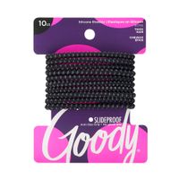 Ligas Cabello Goody Negro Silicon 10un