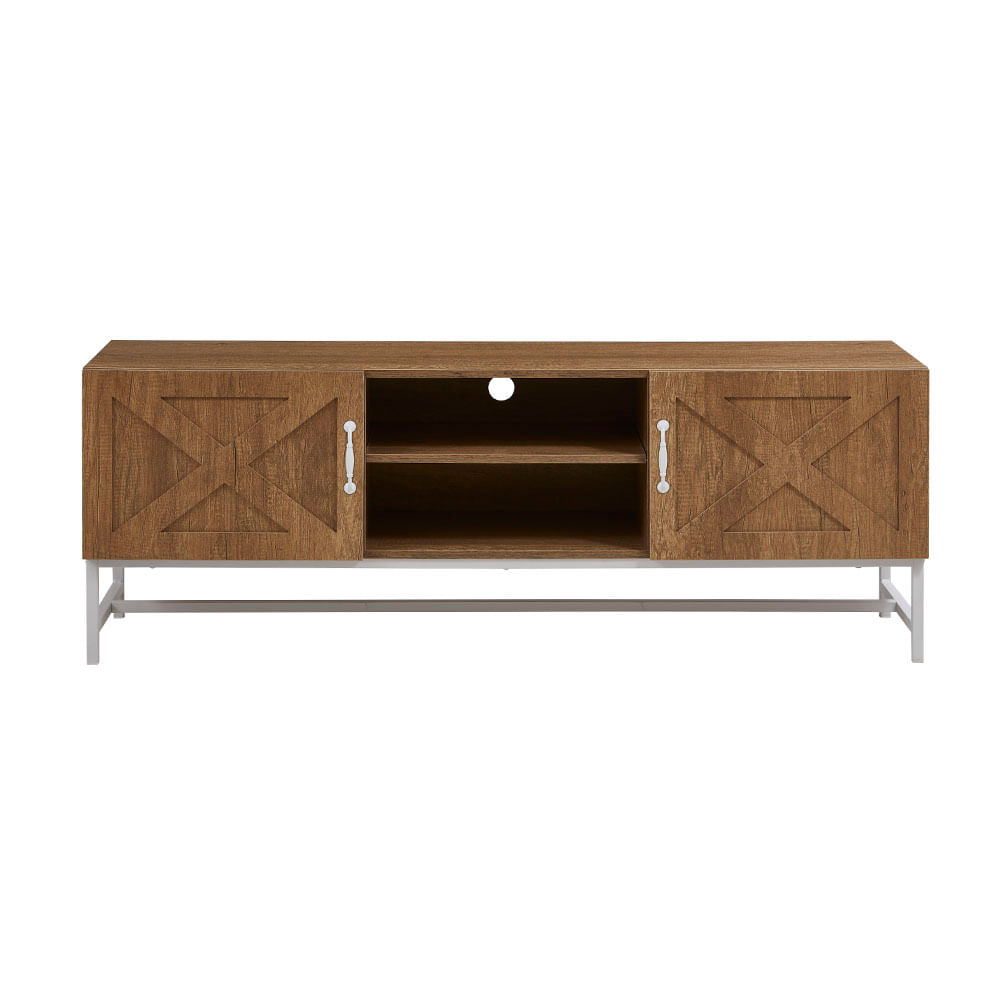 Rack TV M+Design Marian 110x39x48.8cm Natural Blanco