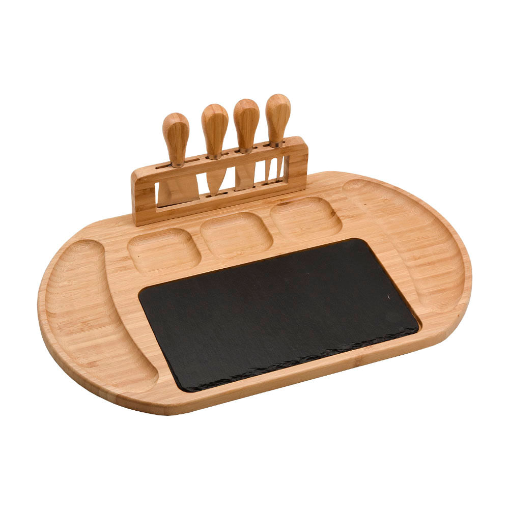 Tabla Krea + Piedra con 4 Utensilios