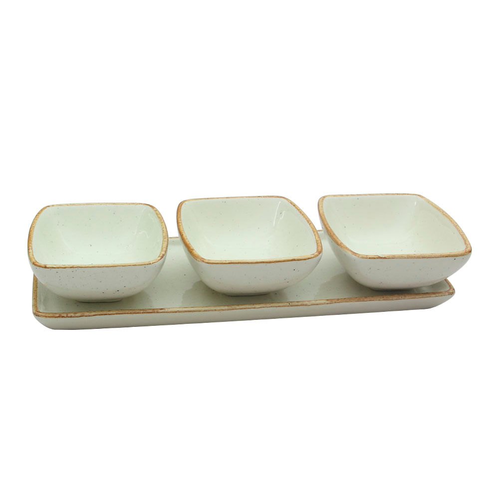 Set 3 Bowl Hojas Krea Aperitivo Rustico