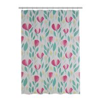 Cortina de Baño Krea PVC con Ganchos Clavel