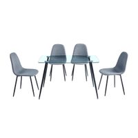 Comedor M+Design Oliver 4 Sillas Gris 120x70x75cm