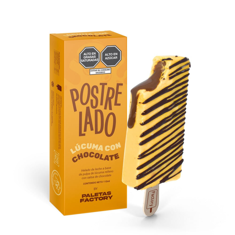 Paleta de Helado Postrelado Lúcuma con Chocolate 130g