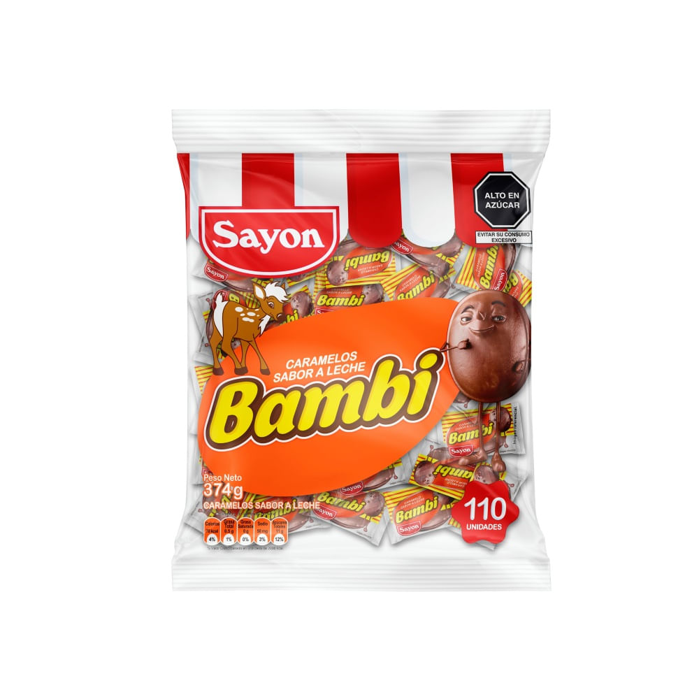 Caramelos Sabor a Leche Bambi 110un