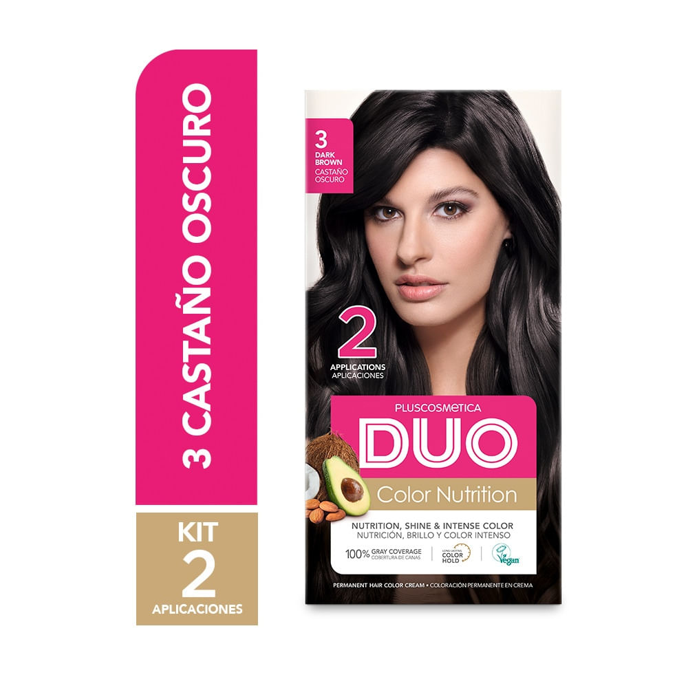 Tinte para Cabello Duo Color Nutrition 3 Castaño Oscuro
