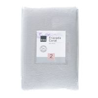 Frazada Krea Coral 2 Plazas Gris