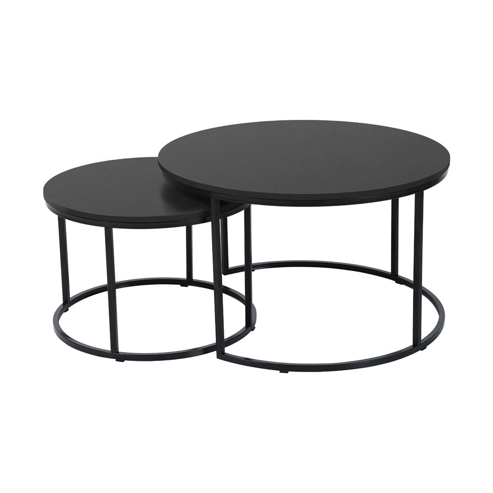 Set 2 Mesas Centro M+Design Frey 75x45cm | 55x38cm Negro