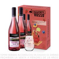 Pack Tabernero Pasaporte Rosso: Vino Rosé 2un + Vaso