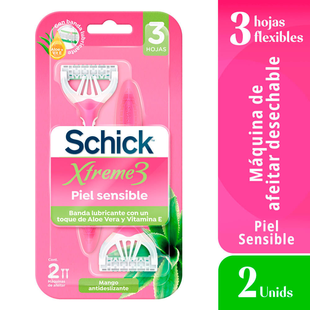 Máquina de Afeitar SCHICK Xtreme3 para Mujer Paquete 2un