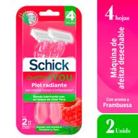 Twopack Máquina de Afeitar Desechable Schick Quattro Raspberry Rain